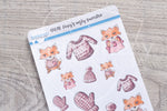 Foxy's ugly sweater decorative planner stickers