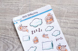 Slothy Foxy decorative planner stickers