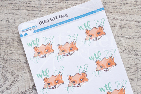 WTF Foxy decorative planner stickers