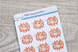 Foxy is on fire decorative planner stickers