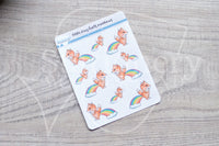 Foxy farts rainbows decorative planner stickers