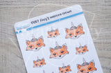 Foxy's unicorn crown decorative planner stickers