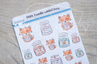 Candle addict Foxy decorative planner stickers