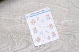 Foxy makes a wish decorative planner stickers