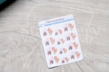 Foxy lets shit go decorative planner stickers