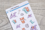 Cavefox Foxy decorative planner stickers