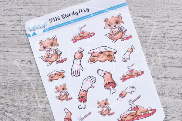 Bloody Foxy decorative planner stickers