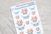 Foxy's full mouth fanions decorative planner stickers - Fuck today!