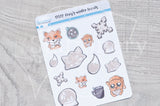 Foxy's winter treats decorative planner stickers