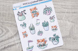 Foxy's plant babies decorative planner stickers