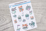 Foxy's plant babies decorative planner stickers