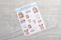 Zodiac Foxy Taurus decorative planner stickers