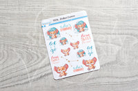 Zodiac Foxy Cancer decorative planner stickers