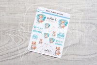 Zodiac Foxy Aquarius decorative planner stickers