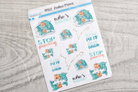 Zodiac Foxy Pisces decorative planner stickers