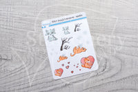 Foxy 4 seasons, Winter decorative planner stickers