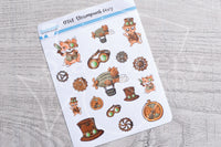 Steampunk Foxy decorative planner stickers