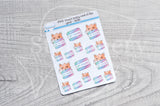 Foxy hello/go away decorative planner stickers - Foxy's Sassy End of the Year
