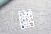 Foxy's spooky lab decorative planner stickers