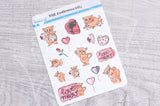 Gentlemeow kitty decorative planner stickers