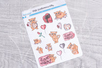Gentlemeow kitty decorative planner stickers