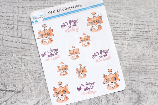 Let's forget Foxy decorative planner stickers