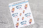 There go Kitty decorative planner stickers