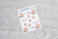 Let's skip Foxy decorative planner stickers