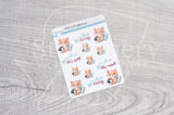Let's skip Foxy decorative planner stickers