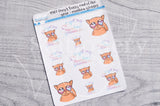 Kitty rainbow glasses decorative planner stickers - Foxy's Sassy End of the Year