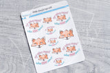 Foxy's eye roll decorative planner stickers