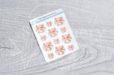 Fingers crossed Foxy decorative planner stickers