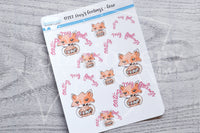 Foxy's feelings, fear decorative planner stickers