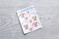 Foxy's feelings, stress decorative planner stickers