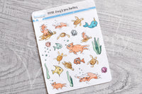 Foxy's sea turtles decorative planner stickers