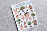Woodland Foxy decorative planner stickers