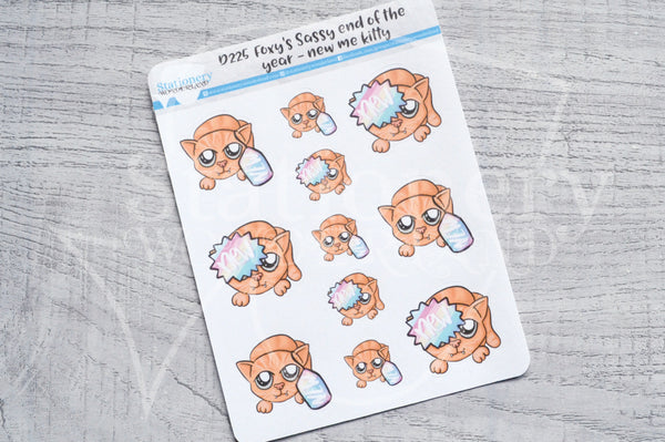 New me Kitty decorative planner stickers - Foxy's Sassy End of the Year