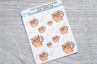 Feeling cute Kitty decorative planner stickers - Foxy's Sassy End of the Year