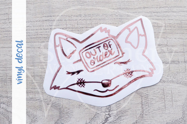 Foxy's out of order vinyl decal