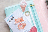 Salty Foxy die cuts - Foxy gets en ice cream embellishments