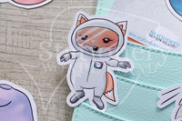 Foxtronaut Foxy die cuts - Foxy galaxy embellishments