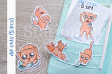 Foxy's kitty die cuts - Foxy's ginger cat embellishments