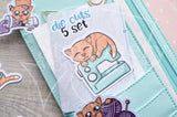 Foxy's crafting kitty die cuts - Foxy's ginger cat embellishments