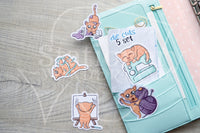Foxy's crafting kitty die cuts - Foxy's ginger cat embellishments
