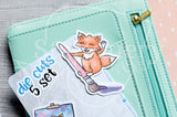 Foxy's watercolor die cuts - Paint Foxy embellishments