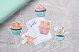 Kitty's bakery die cuts - Cupcake kitty embellishments