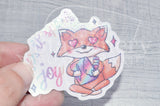 Does it spark joy Foxy holographic sticker die cut - Foxy's Sassy End of the Year