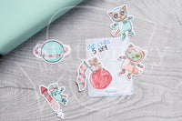 To the moon and back Foxy die cuts - Space love Foxy embellishments