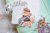 Foxy's rockband die cuts - Music Foxy embellishments