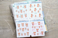 Foxy and money functional planner stickers